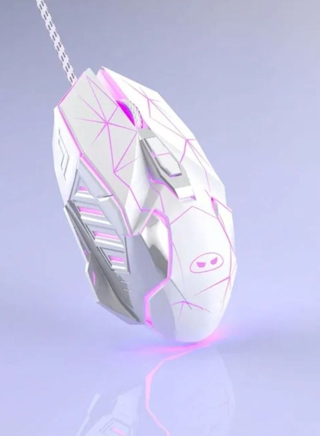 MageGee Gaming Mouse Wired G10, 7 Colors Breathing LED Backlit White Gaming Mouse, 6 Adjustable DPI (up to 3200 DPI), Ergonomic Optical Computer Mouse with 7 Buttons for Windows - Image 2